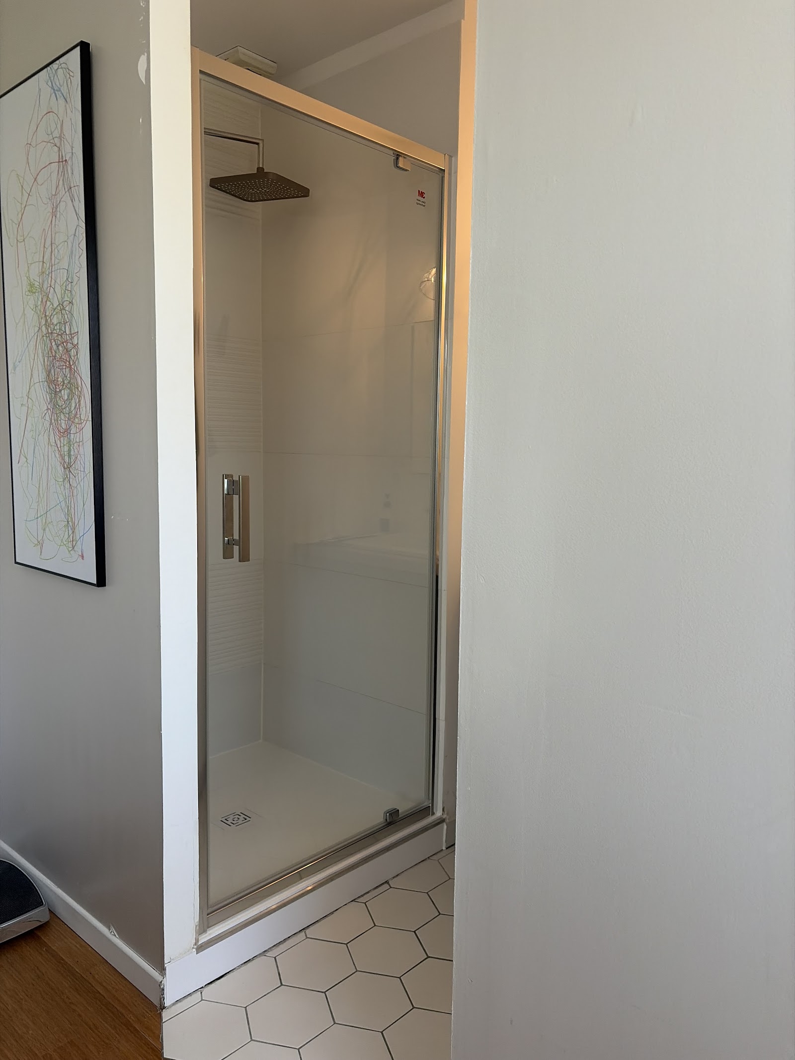 Installation d'une cabine de douche vitrée